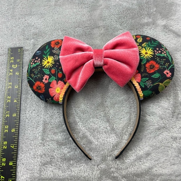 Disney Flower and Garden Minnie Mouse Ears Custom Made Headband Adult Size - Picture 5 of 6
